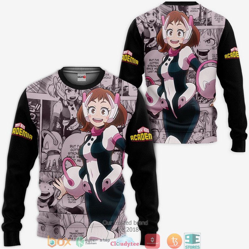 Ochako Uraraka My Hero Academia Anime Merch Manga 3D Shirt, Bomber jacket 2 Ochako Uraraka My Hero Academia Anime Merch Manga 3D Shirt Bomber jacket 1