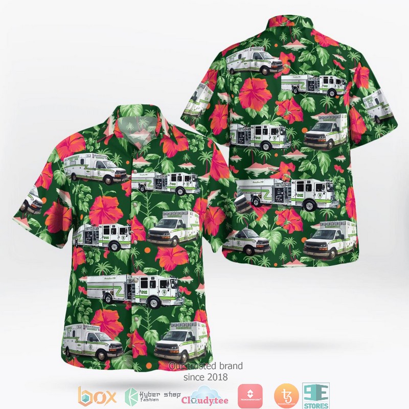 Ohio Barnesville Fire and EMS 3D Hawaii Shirt