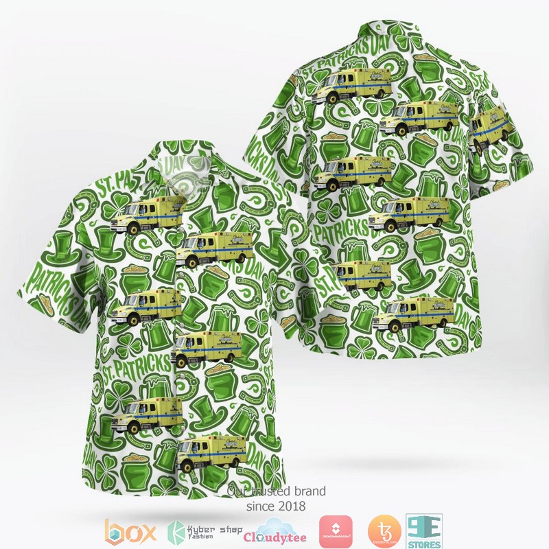 Ohio Cleveland EMS St Patrick's Day Hawaiian Shirt
