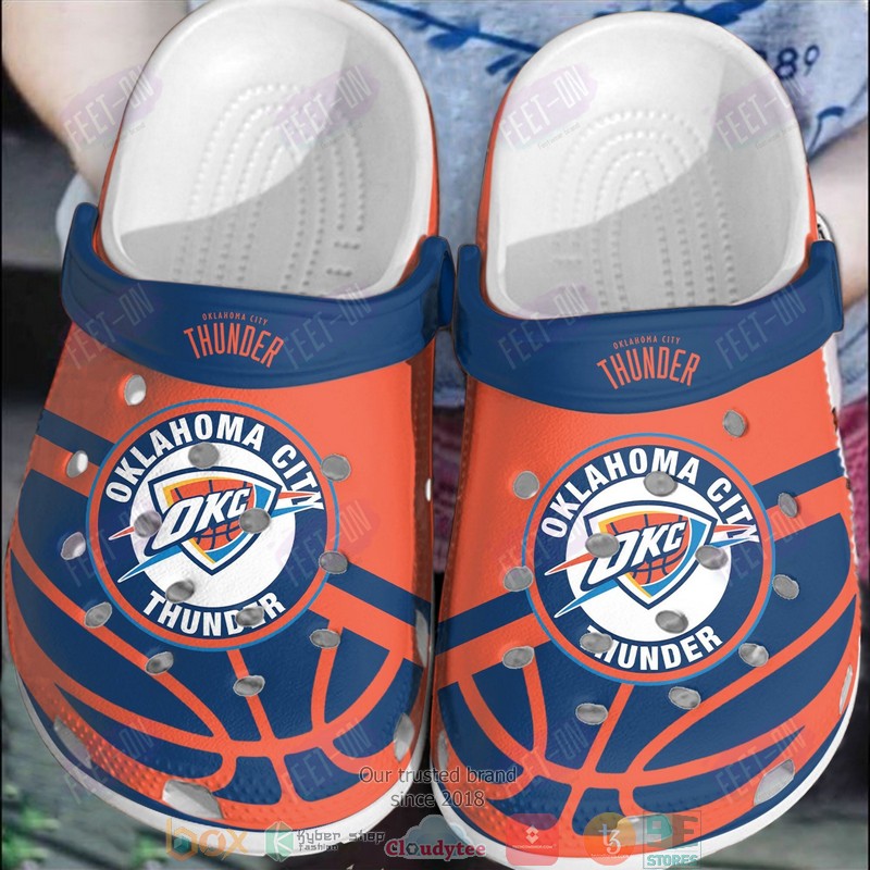 Oklahoma City Thunder logo NBA crocs crocband clog