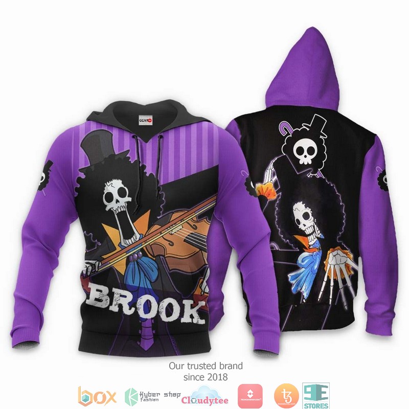 One Piece Brook One Piece Anime 3D Shirt, Bomber jacket 3 One Piece Brook One Piece Anime 3D Shirt Bomber jacket 1 2