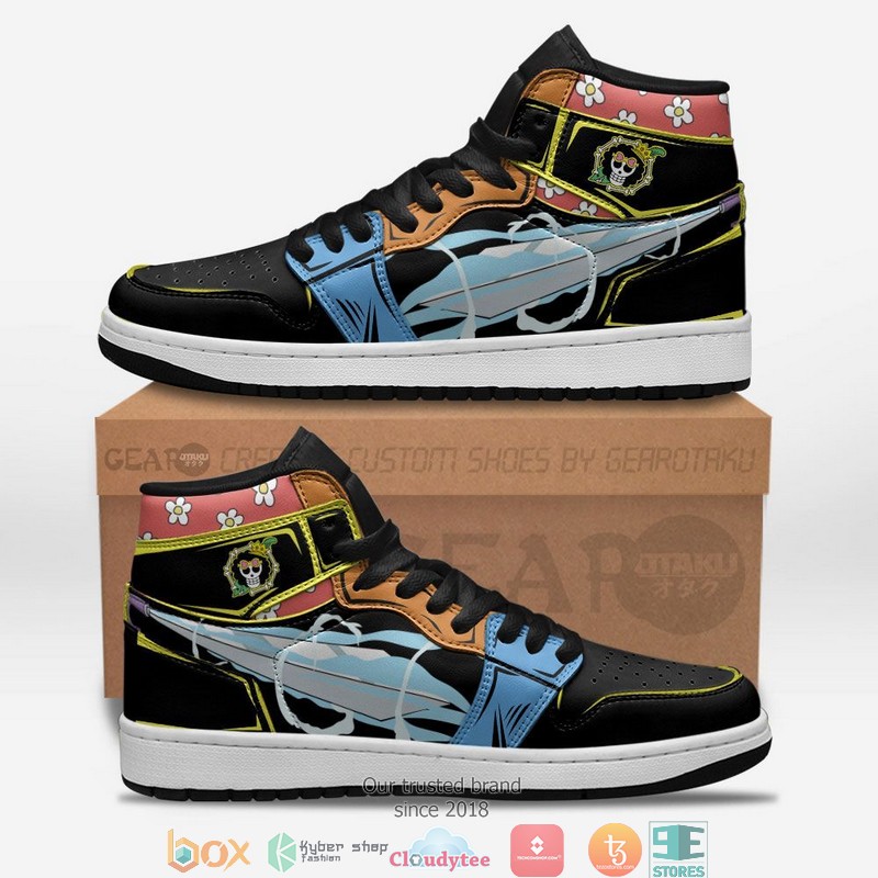 One Piece Brook Sword Anime Air Jordan High Top Shoes
