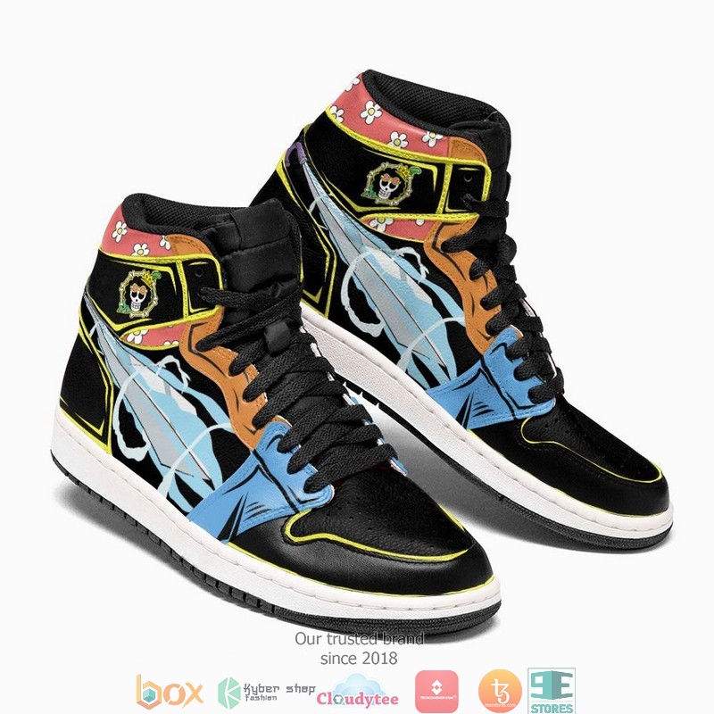 One Piece Brook Sword Anime Air Jordan High Top Shoes 1