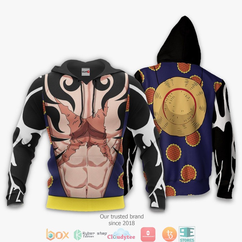 One Piece Luffy Gear 4 Anime 3D Shirt, Bomber jacket 3 One Piece Luffy Gear 4 Anime 3D Shirt Bomber jacket 1 2