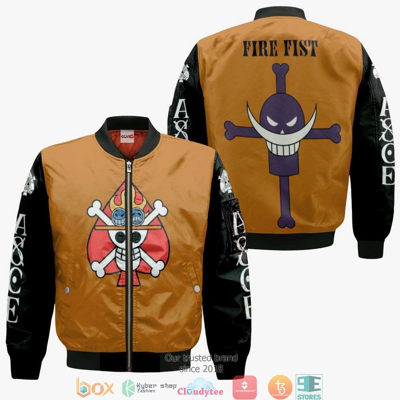 One Piece Portgas D Ace Anime 3D Shirt Bomber jacket 1 2 3