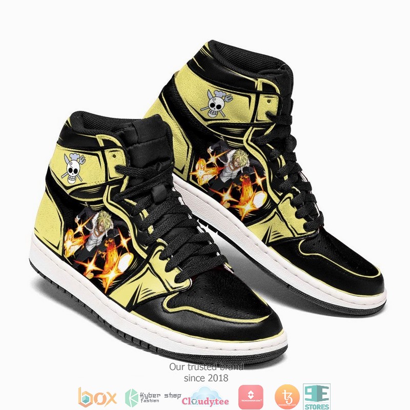 One Piece Sanji Diable Jambe Anime Air Jordan High Top Shoes 1