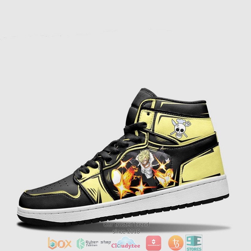 One Piece Sanji Diable Jambe Anime Air Jordan High Top Shoes 1 2