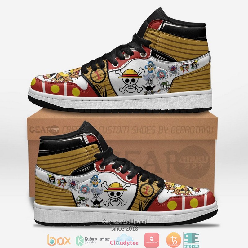 One Piece Straw Hat Pirates Jolly Rogers Symbol Anime Air Jordan High Top Shoes