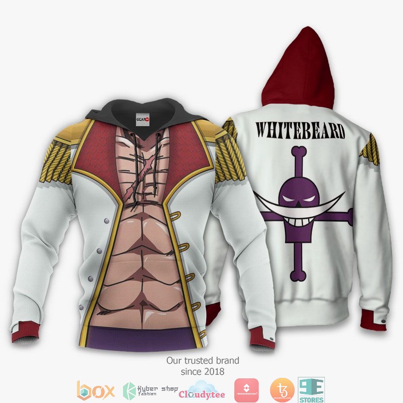 One Piece Whitebeard Anime 3D Shirt, Bomber jacket 3 One Piece Whitebeard Anime 3D Shirt Bomber jacket 1 2