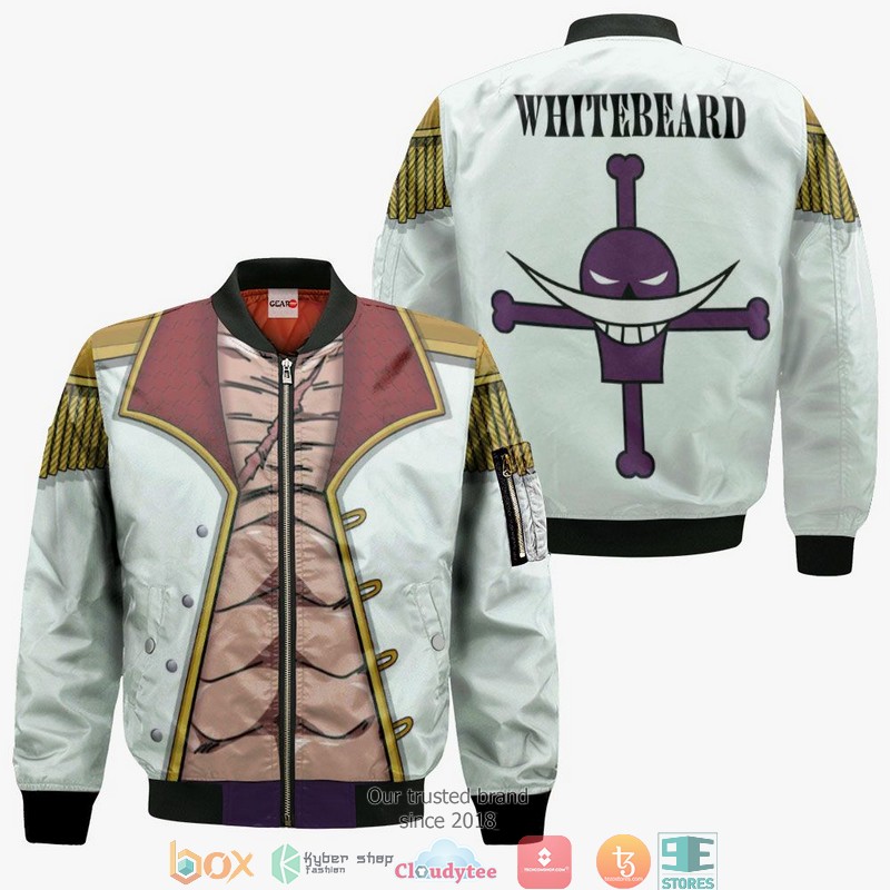 One Piece Whitebeard Anime 3D Shirt, Bomber jacket 4 One Piece Whitebeard Anime 3D Shirt Bomber jacket 1 2 3