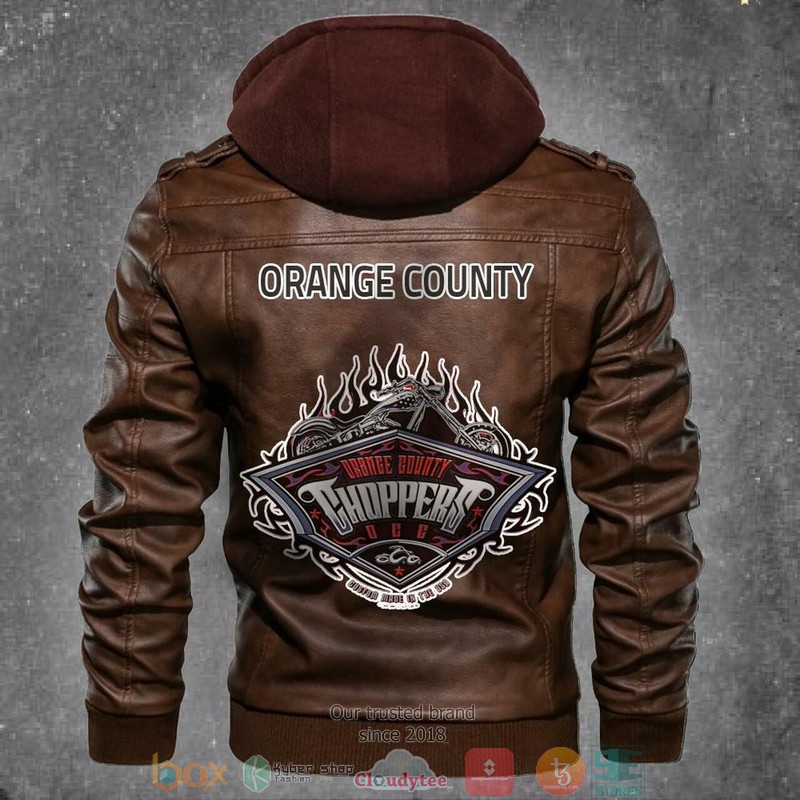 Orange Motorcycle Leather Jacket