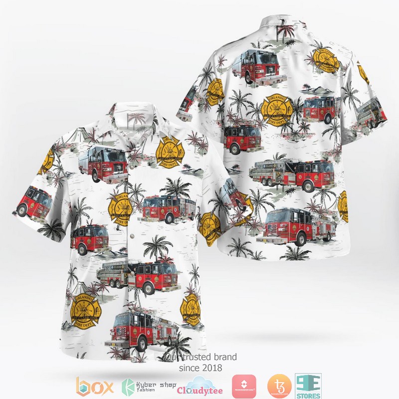 Orlando Fire Department Hawaiian Shirt word2