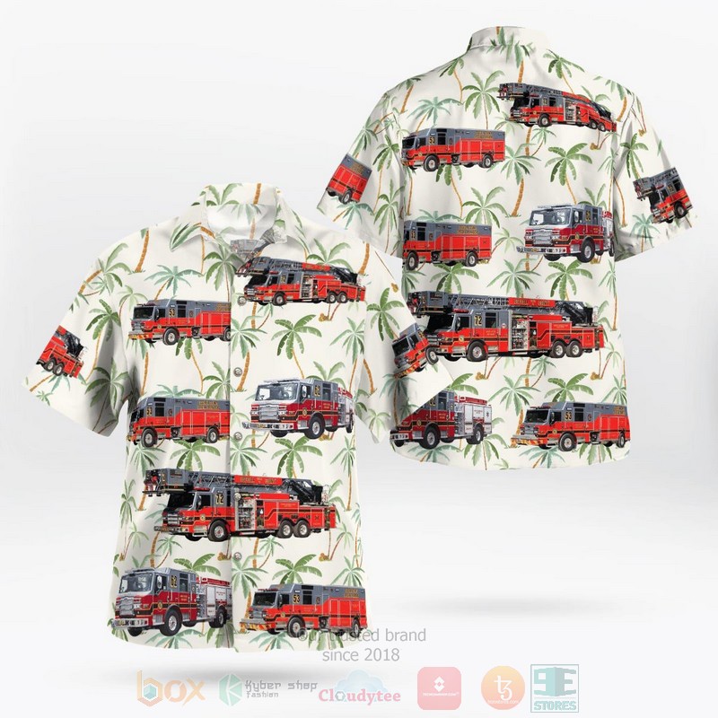 BEST Osceola County Fire Rescue and EMS Fire Department 3D Aloha Shirt word1