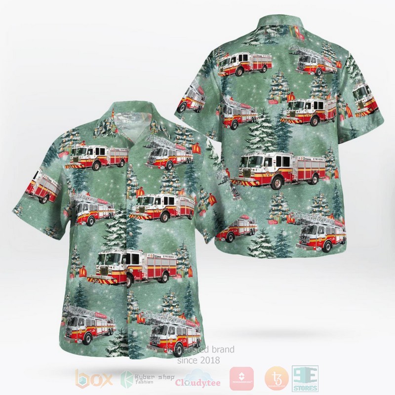 BEST Ottawa, Ontario, Canada, Ottawa Fire Services Christmas 3D Aloha Shirt 1 BEST Ottawa, Ontario, Canada, Ottawa Fire Services Christmas 3D Aloha Shirt word1