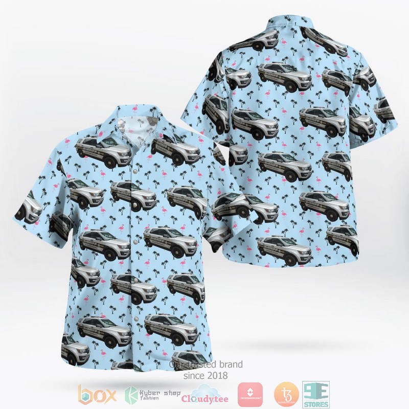 Outagamie County Wisconsin Sheriff's Department Ford Police Interceptor Utility Hawaiian shirt word3