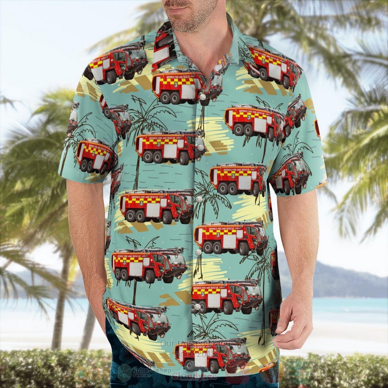 BEST Oxfordshire, United Kingdom, RAF Brize Norton Fire Dept 3D Aloha Shirt word1