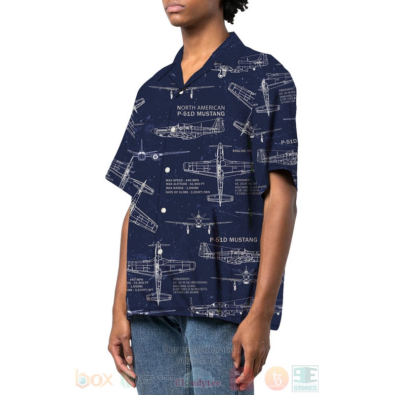 BEST P51 Mustang 3D Aloha Shirt 2 P51 Mustang Hawaiian Shirt 1