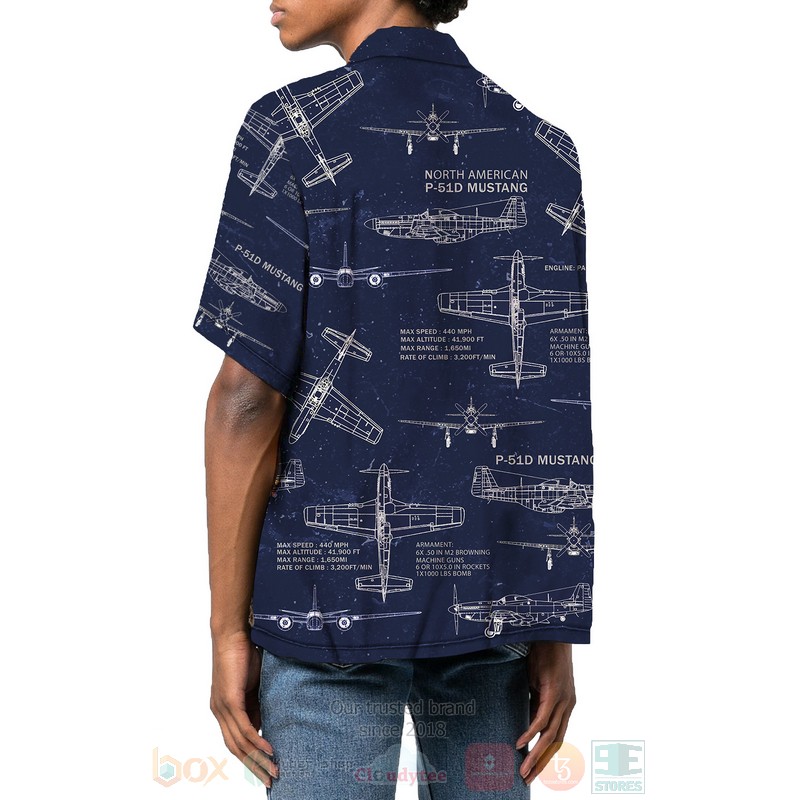 BEST P51 Mustang 3D Aloha Shirt 3 P51 Mustang Hawaiian Shirt 1 2