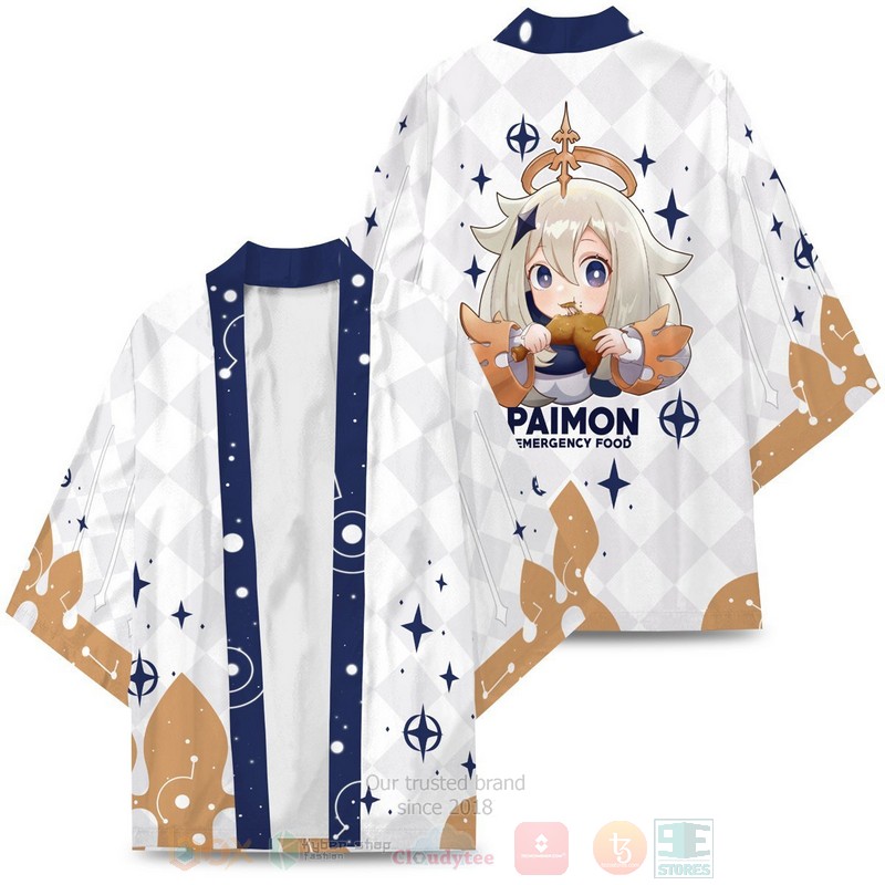 BEST Paimon Genshin Impact Japan 3D Print Kimono
