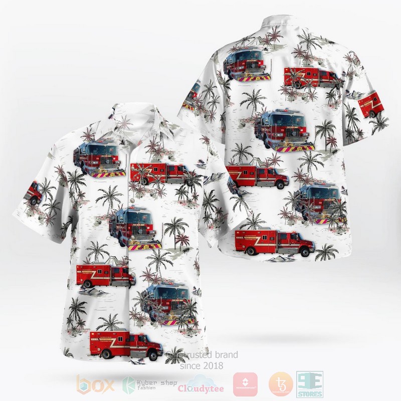 BEST Palm Beach County Fire Rescue 3D Aloha Shirt word1