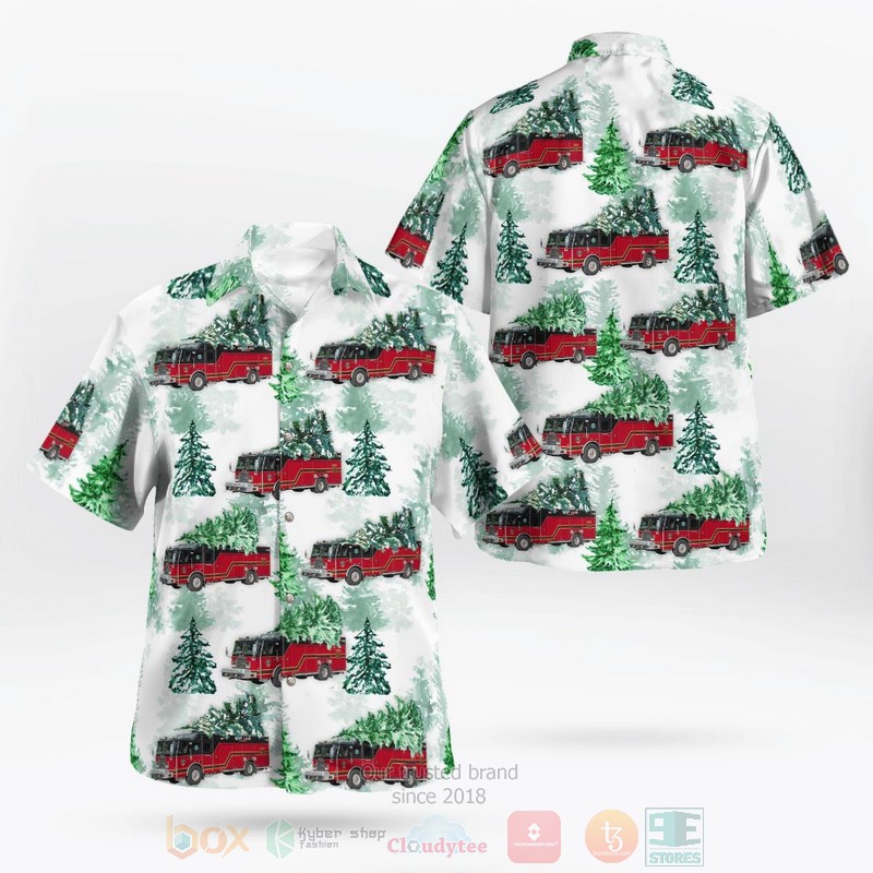 BEST Palm Harbor, Pinellas County, Florida, East Lake Fire Rescue Christmas 3D Aloha Shirt word2
