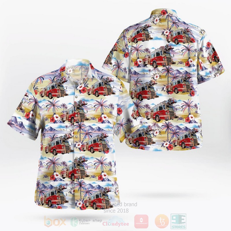 BEST Panama City Fire Department, FL 3D Aloha Shirt word3