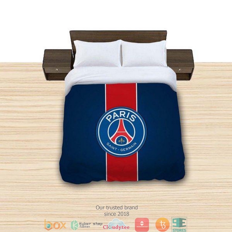 Paris Saint Germain F C Football Club Reversible Duvet Cover Bedroom Set