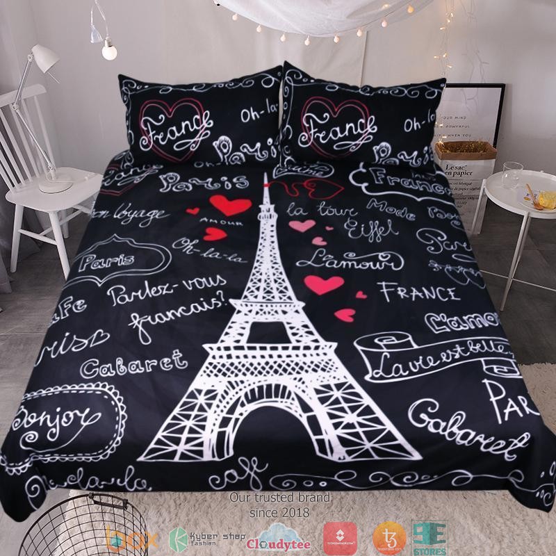 Paris Tower Duvet Cover Bedroom Set