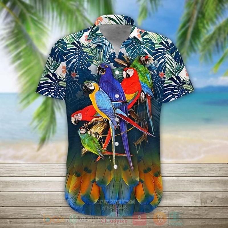 Parrots Short Sleeve Hawaiian Shirt