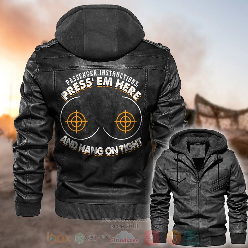 BEST Passenger Instructions Press 'Em Here And Hang On Tight Zipper Jacket Leather 7 Passenger Instructions Press Em Here And Hang On Tight Leather Jacket