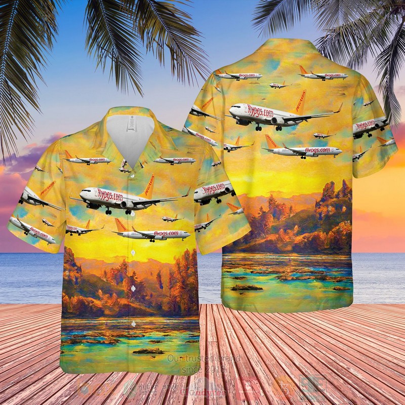 Pegasus Airlines Boeing 737 800 Hawaiian Shirt