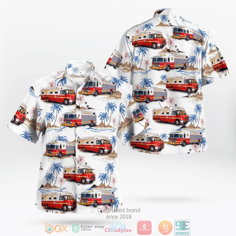 NEW Pennsylvania Philadelphia Fire Department Hazardous Materials HazMat Hawaii Shirt word1