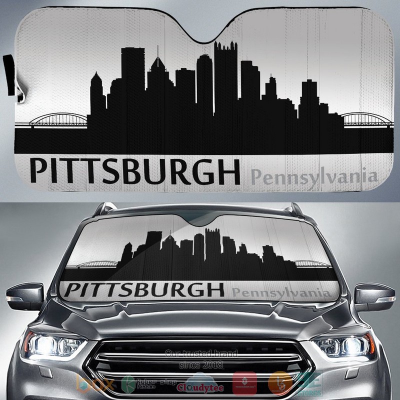 Pennsylvania Pittsburgh Skyline Car Sunshade