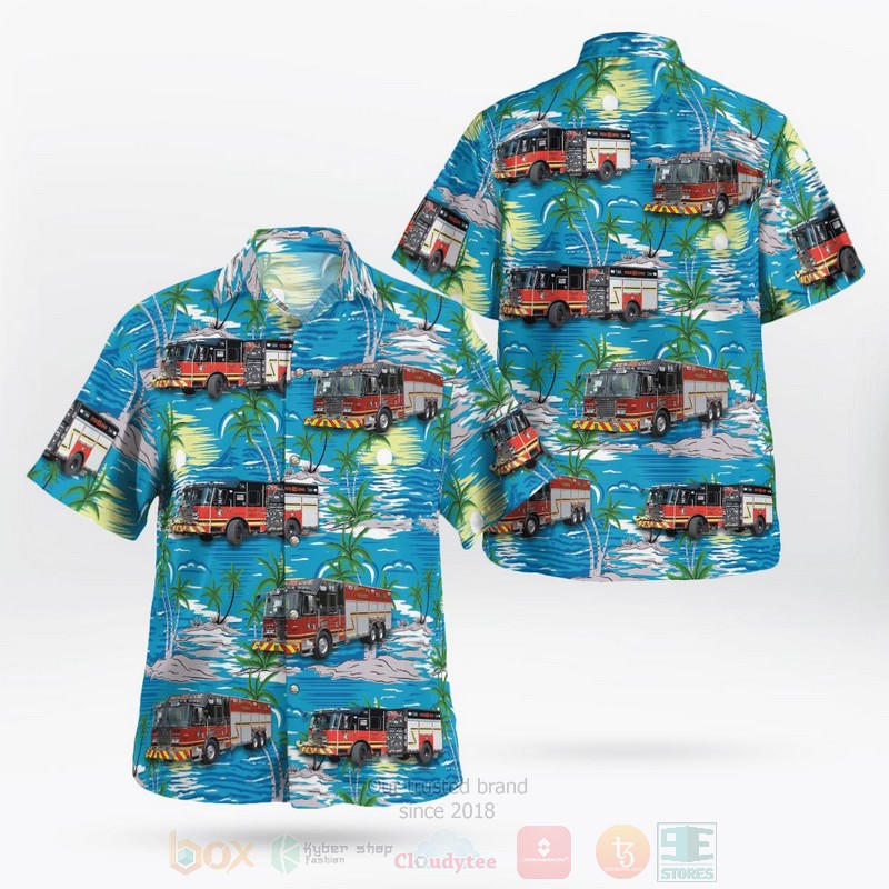 Pennsylvania Township of Spring Fire Rescue Services Hawaiian Shirt