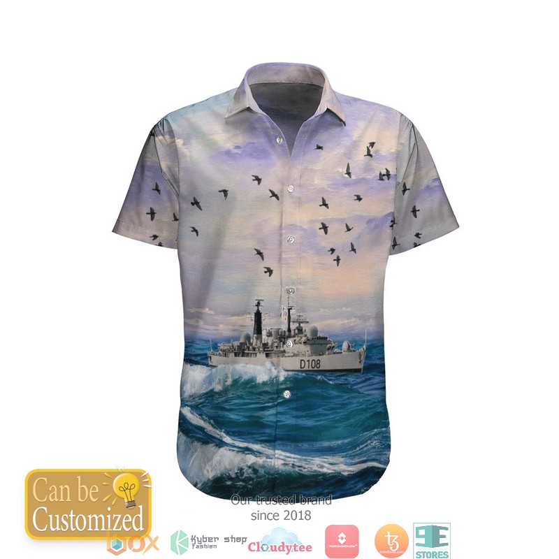 Personalized Pennant No. RN Sheffield Class Type 42 Destroyer Short Sleeve Limited Hawaiian Shirt 4 Personalized Pennant No. RN Sheffield Class Type 42 Destroyer Short Sleeve Limited Hawaiian Shirt word3