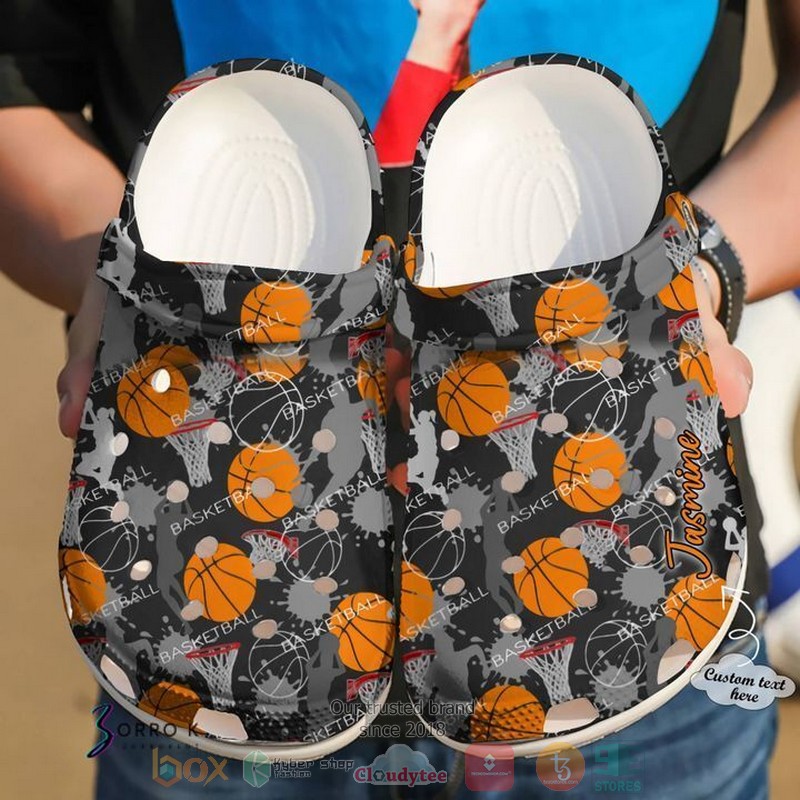 NEW Personalized Basketball pattern custom crocs crocband shoes