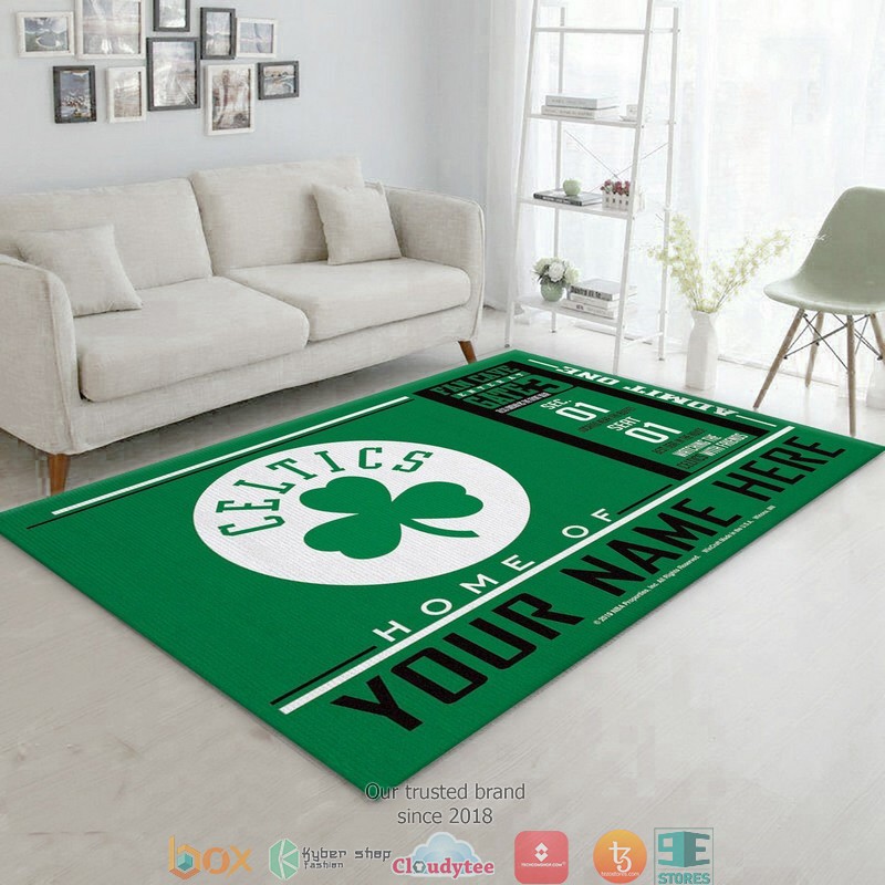 Personalized Boston Celtics Wincraft NBA Rug Carpet 1 2