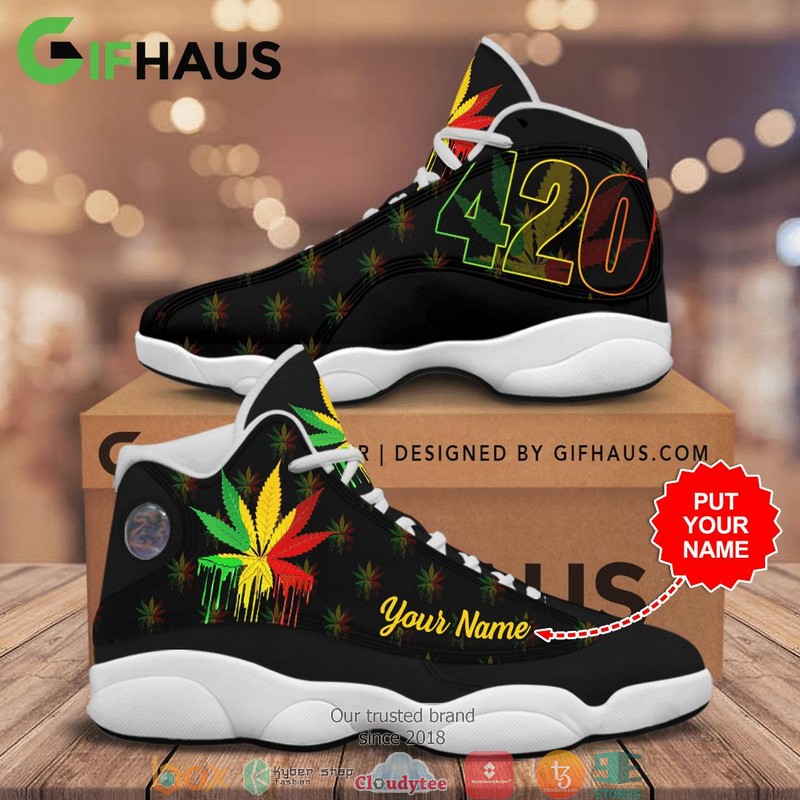 Personalized Cannabis 420 color Air Jordan 13 Sneaker Shoes 4 Personalized Cannabis 420 color Air Jordan 13 Sneaker Shoes