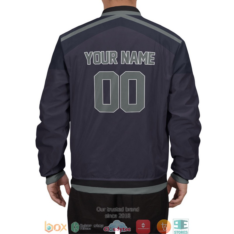 Personalized Dark Unit Bomber Jacket word3