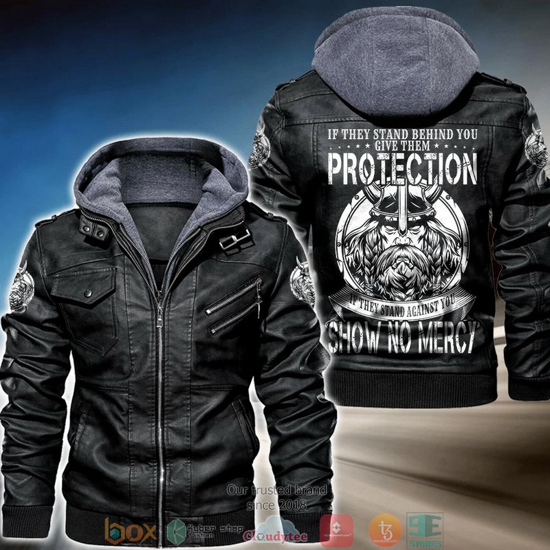 Personalized If They Stand Against You Show No Mercy Leather Jacket