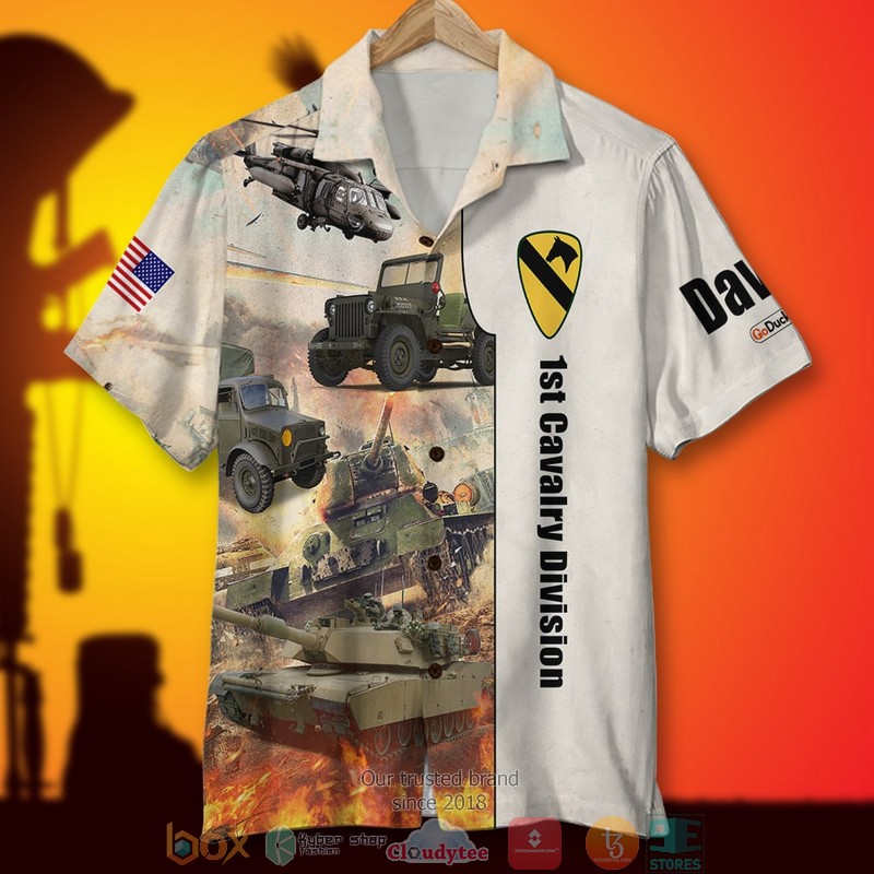 BEST Personalized Military Tank Truck Helicopter In A War custom Hawaii Shirt word1