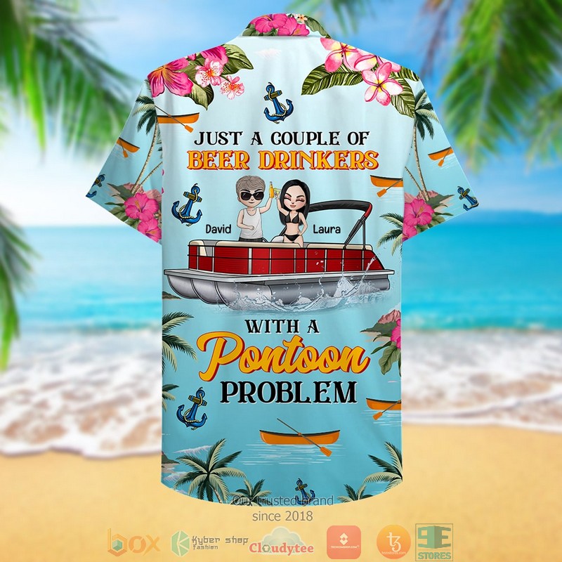 BEST Personalized Pontoon Couple Just A Couple of Beer Drinkers Hawaii Shirt 4 BEST Personalized Pontoon Couple Just A Couple of Beer Drinkers Hawaii Shirt word2