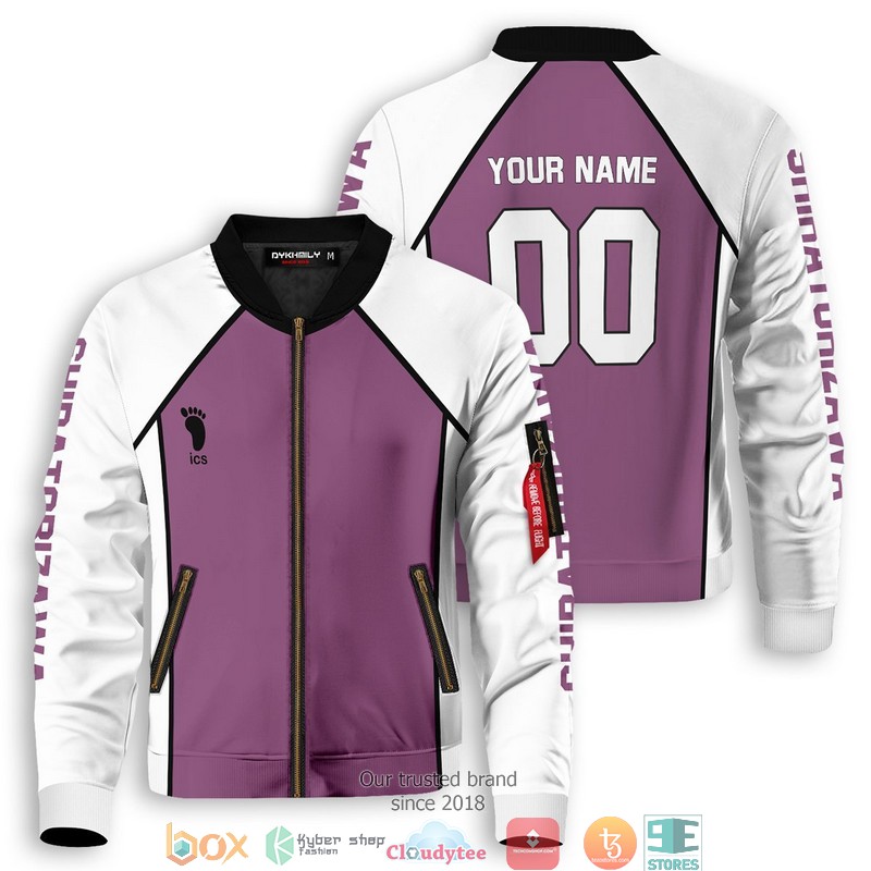 Personalized Shiratorizawa Libero Bomber Jacket word1