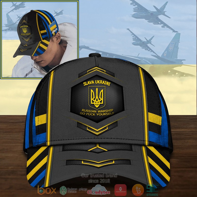 Personalized Slava Ukraini Russian Warship Go Fuck Yourself Cap