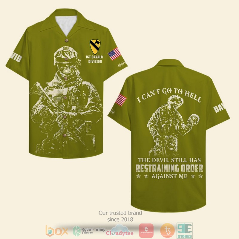 BEST Personalized Veteran I Can't Go To Hell custom Hawaii Shirt word1