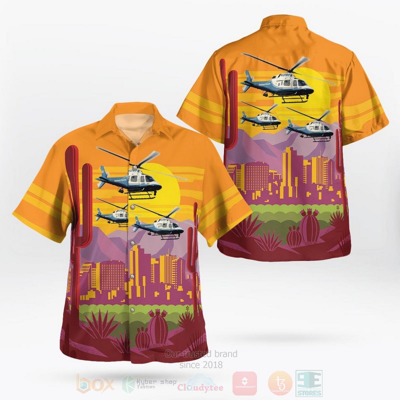 BEST Phoenix, Arizona, Phoenix Police Department AgustaWestland W119 Koala Helicopter 3D Aloha Shirt 3 Phoenix Arizona Phoenix Police Department AgustaWestland W119 Koala Helicopter Hawaiian Shirt