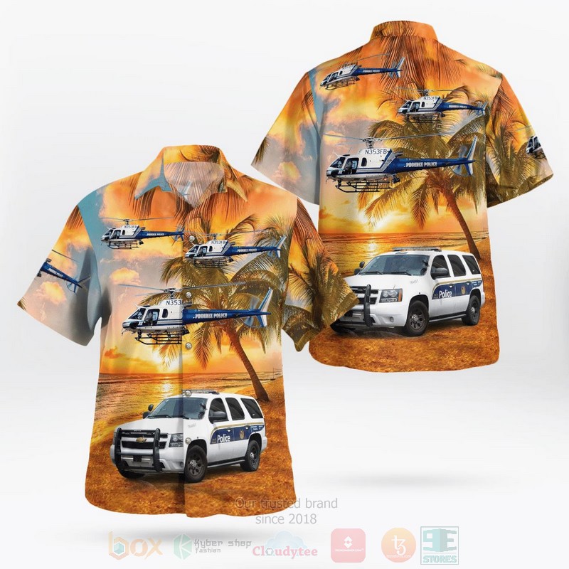 BEST Phoenix Police Department Eurocopter AS350 B3 N353FB and Car 3D Aloha Shirt 2 Phoenix Police Department Eurocopter AS350 B3 N353FB and Car Hawaiian Shirt