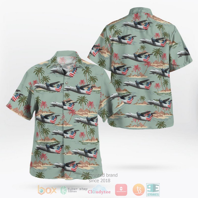 Piedmont Airlines Dash 8 100 Hawaiian Shirt