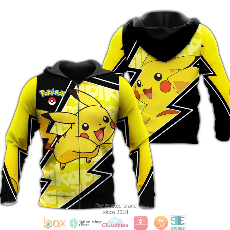 Pikachu Pokemon Anime Merch 3D Shirt Bomber jacket