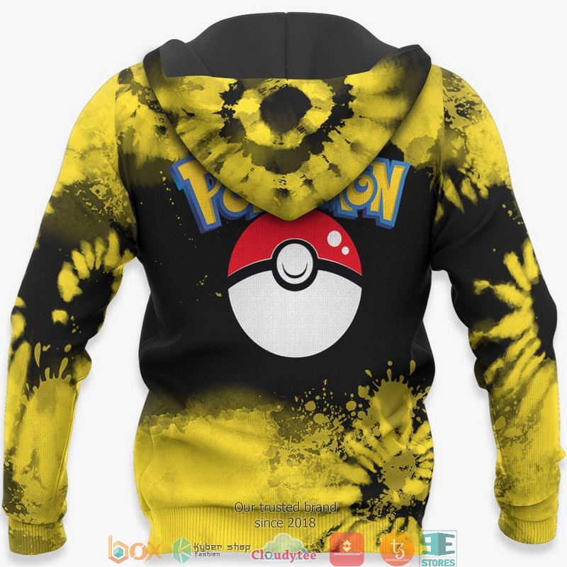 Pikachu Tie Dye Pokemon Anime 3D Shirt Bomber jacket 1 2 3 4